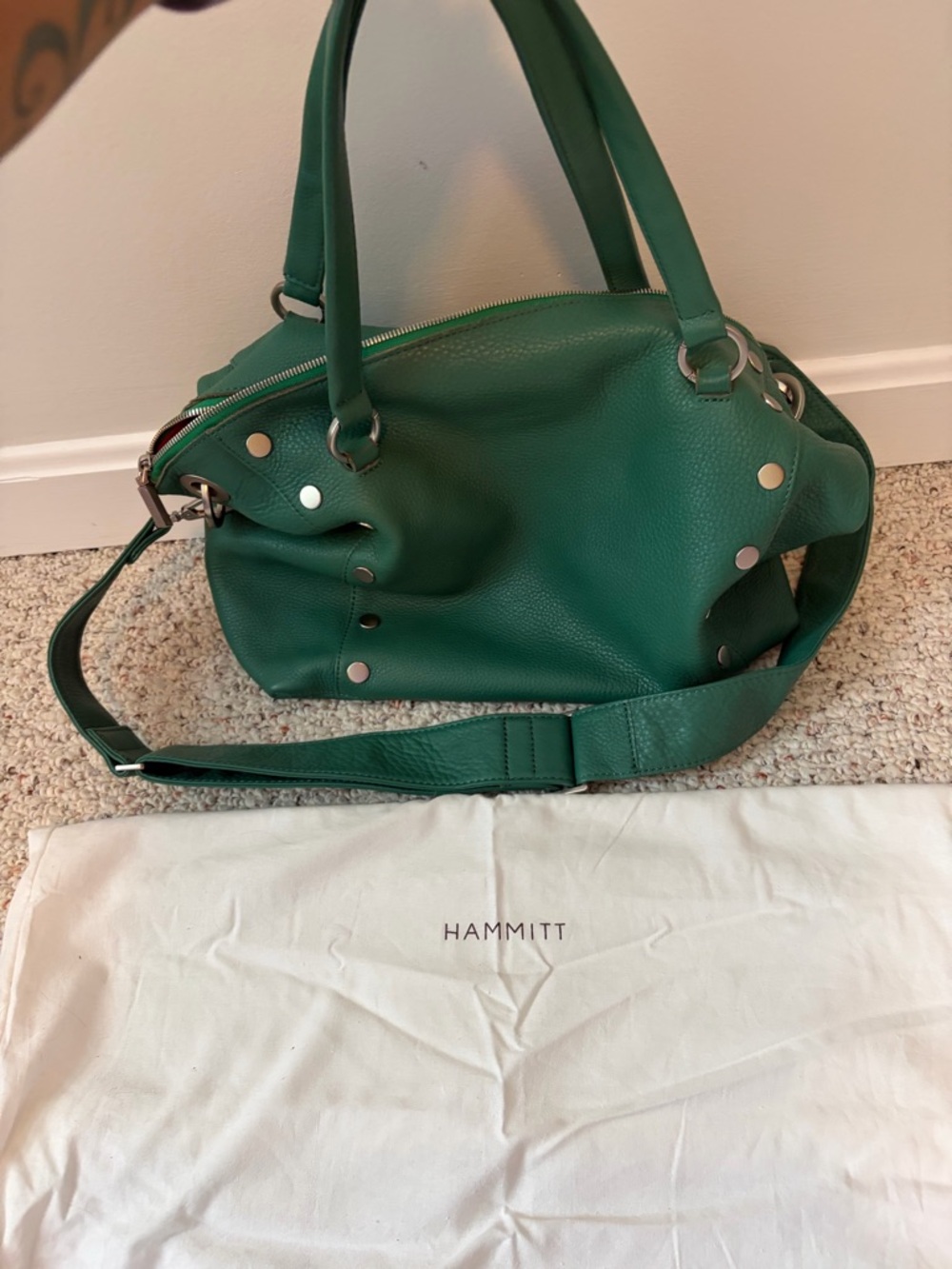 Hammitt Green Leather Daniel large